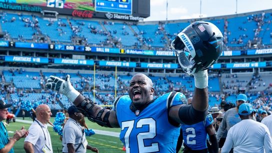 Panthers RT Taylor Moton (blood clot), CB Jaycee Horn (foot) headed to NFI list (NFL). Photo by Bob Donnan-Imagn Images