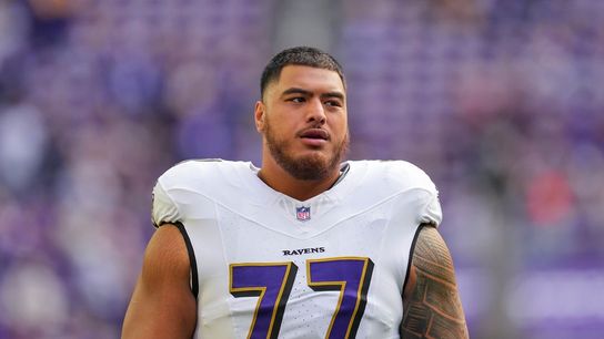 Reports: Jaguars acquiring G Daniel Faalele from Giants (NFL). Photo by Brad Rempel-Imagn Images