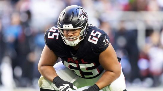 Falcons, G Matthew Bergeron agree to 4-year extension (NFL). Photo by Mark J. Rebilas-Imagn Images