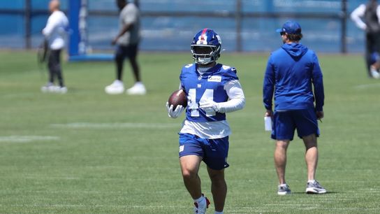 Giants RB Cam Skattebo on bungled backflip: ‘We live and we learn’ (NFL). Photo by Thomas Salus-Imagn Images
