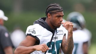 Eagles LB Jihaad Campbell takes No. 11 with A.J. Brown gone (NFL). Photo by Bill Streicher-Imagn Images