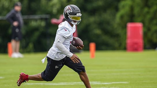 Falcons, RB Bijan Robinson agree to three-year, $75M extension (NFL). Photo by Dale Zanine-Imagn Images
