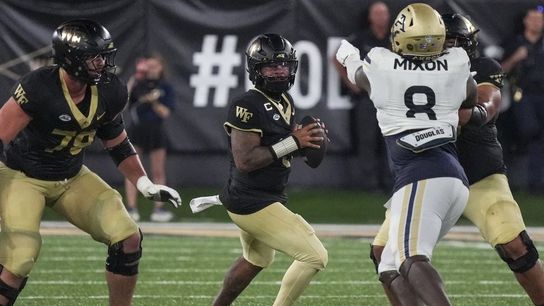 Gio Lopez (3 TDs) dazzles in Wake Forest debut rout of Akron (College Football). Photo by Jim Dedmon-Imagn Images