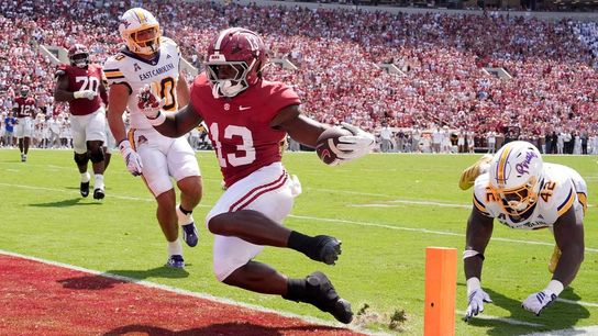 No. 13 Alabama leans into ground game, tops East Carolina 48-10 (College Football)