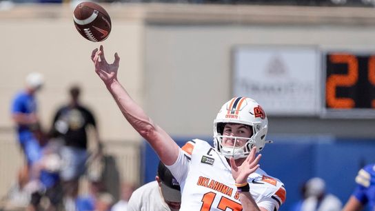 Wobbled after rocky win, No. 6 Oregon dives into Oklahoma State (College Football). Photo by NATHAN J. FISH/THE OKLAHOMAN / USA TODAY NETWORK via Imagn Images