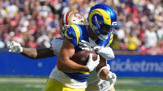 Rams WR Puka Nacua sits out practice again, questionable vs. Giants (NFL). Photo by Kirby Lee