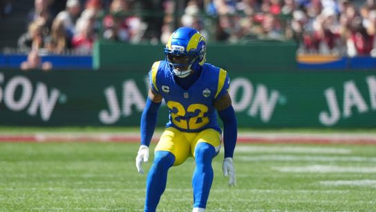 Rams CB Trent McDuffie (groin) inactive vs. Cardinals (NFL). Photo by Kirby Lee