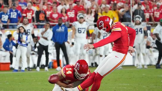 Harrison Butker's FG as time expires in OT lifts Chiefs over Colts (NFL)