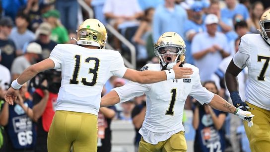 CJ Carr's 5-TD day leads No. 3 Notre Dame over North Carolina (College Football)
