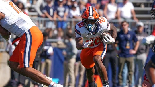 QB Amari Odom shines in first start as Syracuse nips UConn in OT   (College Football). Photo by Gregory Fisher