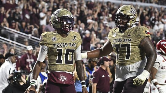 Texas A&M cruises past Arkansas for first SEC win this season (College Football)