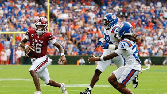 South Carolina stuns No. 16 Florida as LaNorris Sellers provides five TDs (College Football). Photo by Matt Pendleton