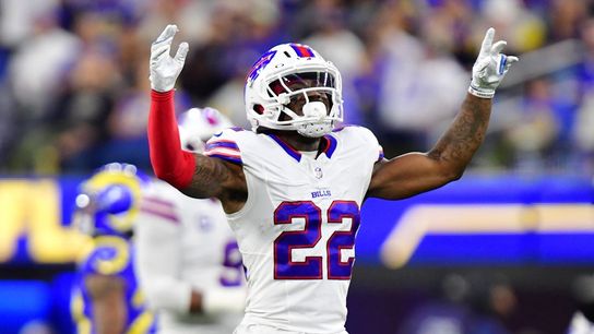 Bills' C.J. Gardner-Johnson suspended 1 game for spitting vs. Raiders (NFL). Photo by Gary A. Vasquez