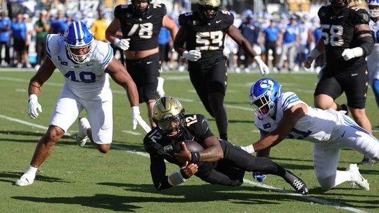 UCF survives goal-line stand, blocked FG to beat No. 2 BYU in 2 OTs (College Football)