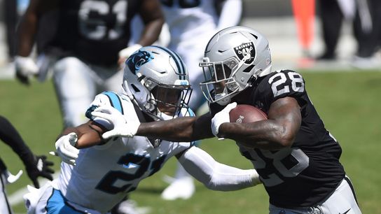 Jacobs scores 3 TDs to pace Raiders past Panthers (NFL)