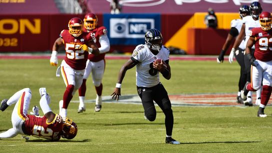 Ravens QB Jackson (knee) misses practice as precaution (NFL)