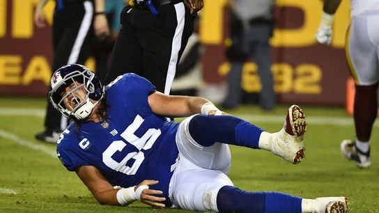 Report: Giants OL Nick Gates returns from broken leg (NFL)