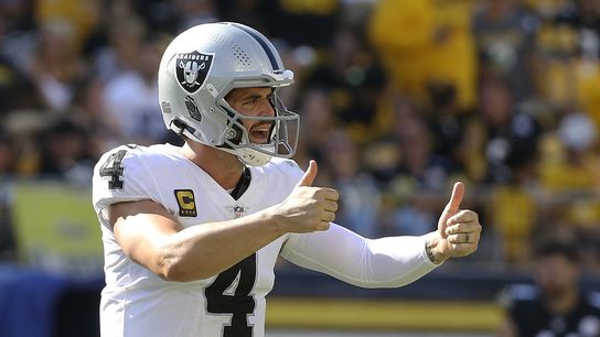 Raiders QB Derek Carr questionable after MRI on ankle (NFL)