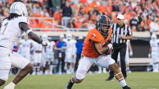 No. 15 Oklahoma State pounds Kansas in Big 12 mismatch (College Football)