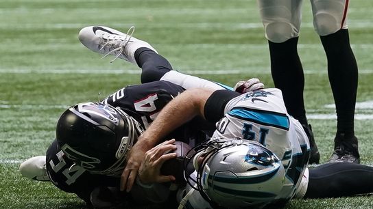 Panthers lose QB Sam Darnold (concussion) during win over Falcons (NFL)