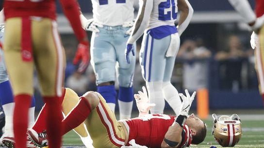 49ers star DE Nick Bosa (concussion) exits vs. Cowboys (NFL)