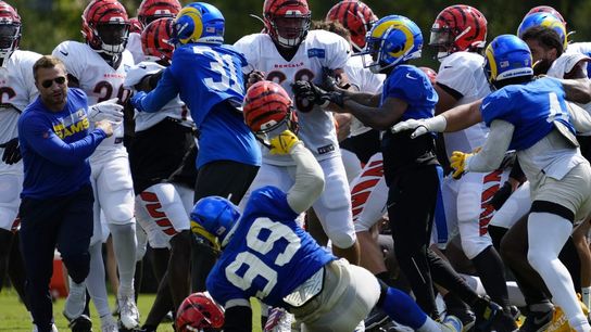 Helmets, fists fly as Rams and Bengals brawl in practice (NFL)