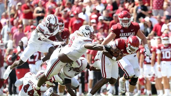 Raheim Sanders, No. 16 Arkansas rumble past South Carolina (College Football)