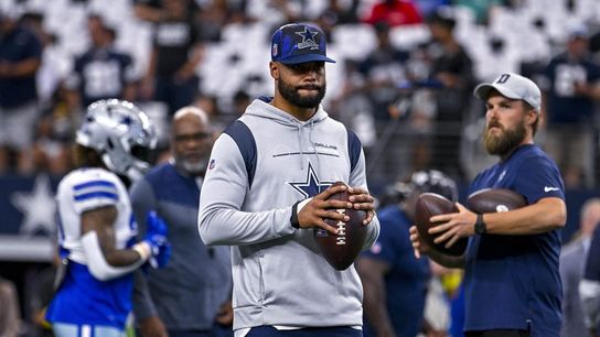 Cowboys QB Dak Prescott does work with training ball (NFL)