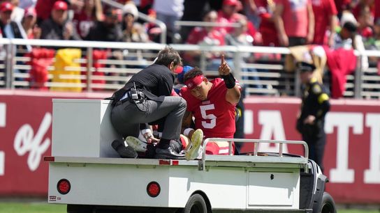 49ers QB Trey Lance (ankle) carted off, ruled out vs. Seahawks (NFL)
