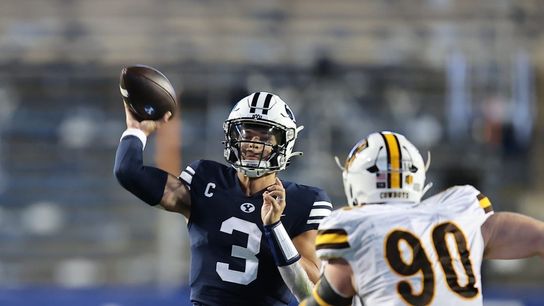 Jaren Hall's 4 TD tosses propel No. 19 BYU past Wyoming (College Football)