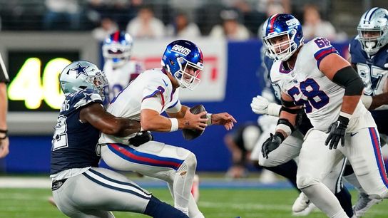 Giants without OT Evan Neal, other key linemen at Dallas (NFL)