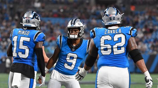 Panthers G Chandler Zavala (neck) carted off field (NFL)