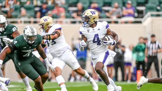 Penix throws 4 TDs as No. 8 Washington destroys Michigan St. (College Football)