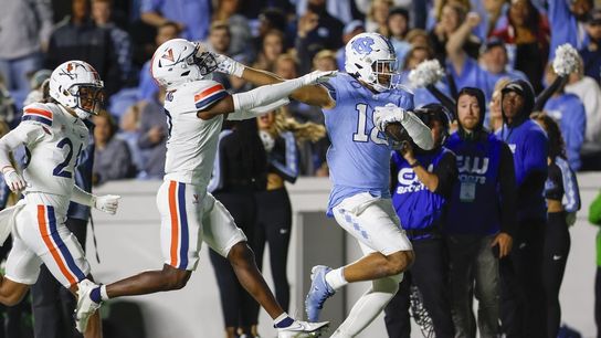 Mike Hollins' 3 TDs power Virginia past No. 10 North Carolina (College Football)