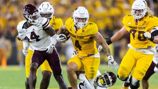 Cam Skattebo (262 rushing yards), Arizona St. top Mississippi St. (College Football)