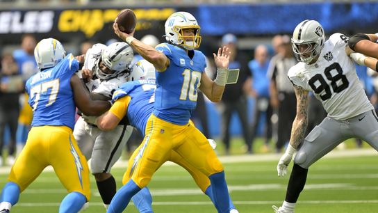 Chargers handle Raiders in Jim Harbaugh's return to NFL (NFL)