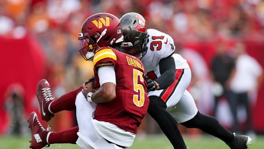 Baker Mayfield (4 TDs), Bucs spoil Jayden Daniels' Commanders debut (NFL)