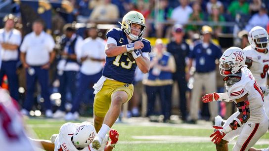 Riley Leonard stars as No. 17 Notre Dame routs Miami (Ohio) (College Football)