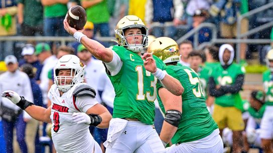 Riley Leonard helps No. 16 Notre Dame edge No. 15 Louisville (College Football)
