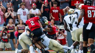 NC State QB Grayson McCall carted off after fierce hit (College Football)