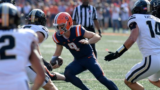 No. 23 Illinois stops Purdue's OT 2-point conversion attempt for 50-49 win (College Football)