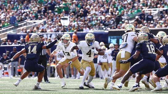 No. 12 Notre Dame rolls past No. 24 Navy with 51-14 win (College Football)