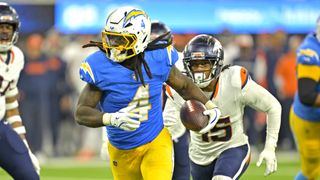 Chargers rule out RB Gus Edwards (ankle) vs. Patriots (NFL)