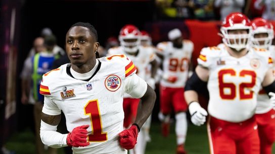 Chiefs WR Xavier Worthy (shoulder) ruled out vs. Giants (NFL)