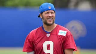 Rams QB Matthew Stafford (back) participates in first practice (NFL)