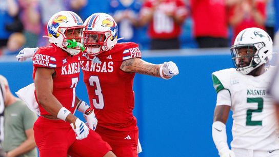 Jalon Daniels throws four TD's as Kansas routs FCS foe Wagner (College Football)