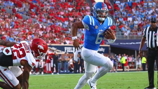 Trinidad Chambliss steps up big for No. 17 Ole Miss to beat Arkansas (College Football)