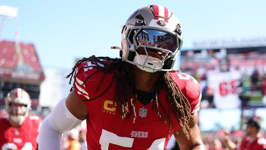 49ers star LB Fred Warner (lower leg) exits vs. Bucs (NFL)