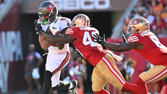 Bucs' Emeka Egbuka (hamstring) leaves 49ers game, ruled out (NFL)