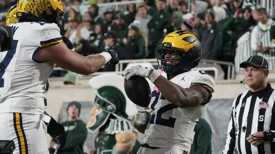 Justice Haynes (2 TDs), carries No. 25 Michigan past Michigan State (College Football)